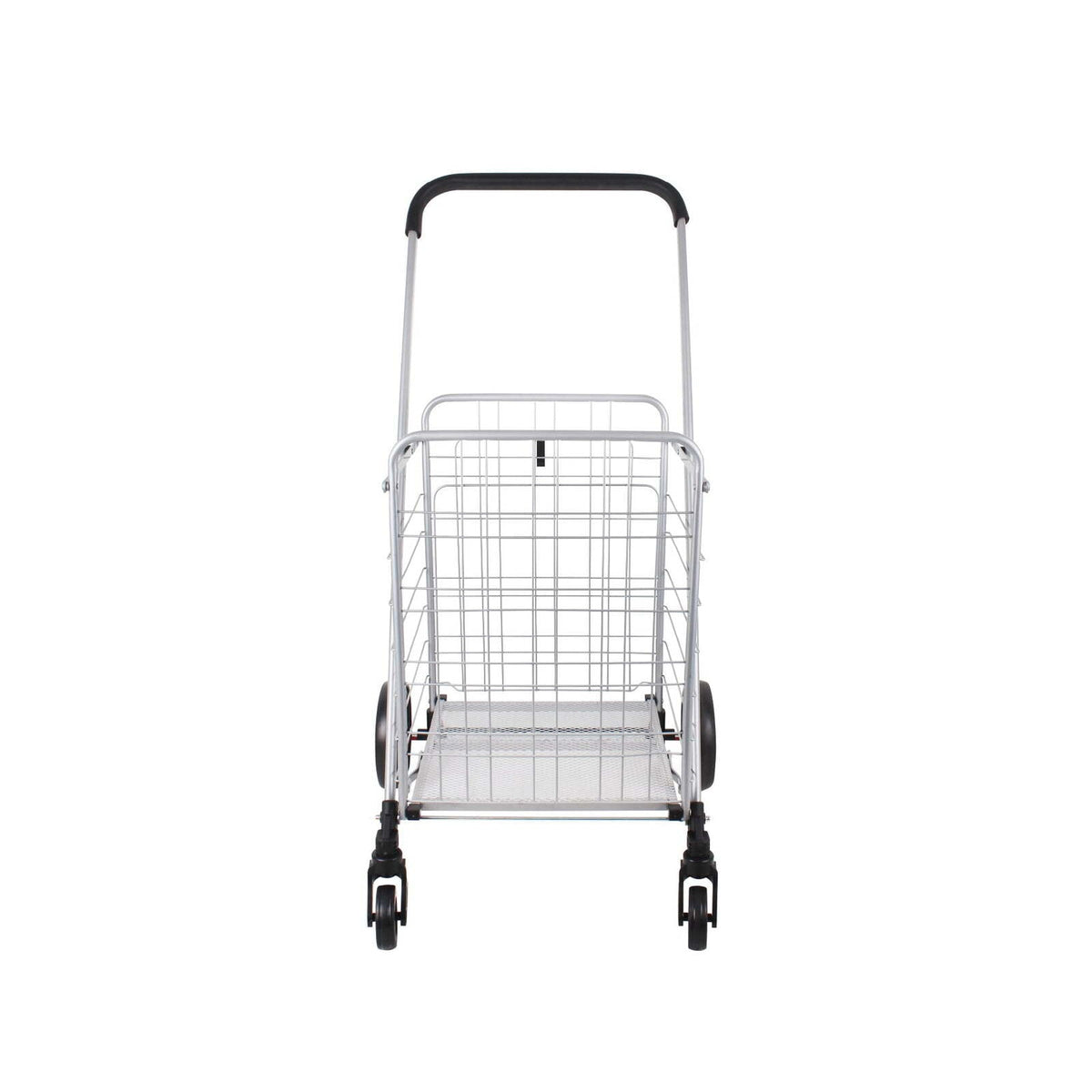 Handy Trolley 93cm/65L Grocery/Laundry Basket Carry Cart w/ Wheels Medium Silver — image 2