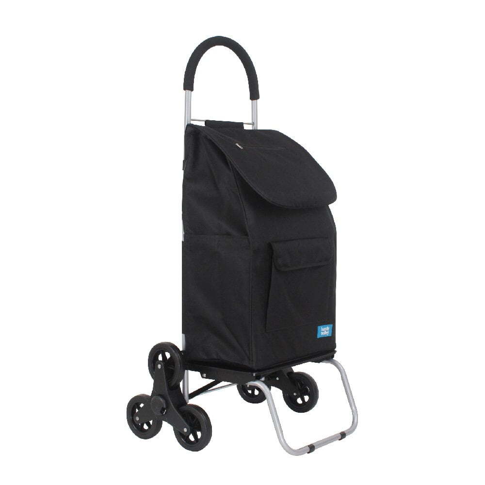 Handy Trolley Foldable 99cm/40L Shopping Grocery Bag w/ Climbing Wheels Black — image 2