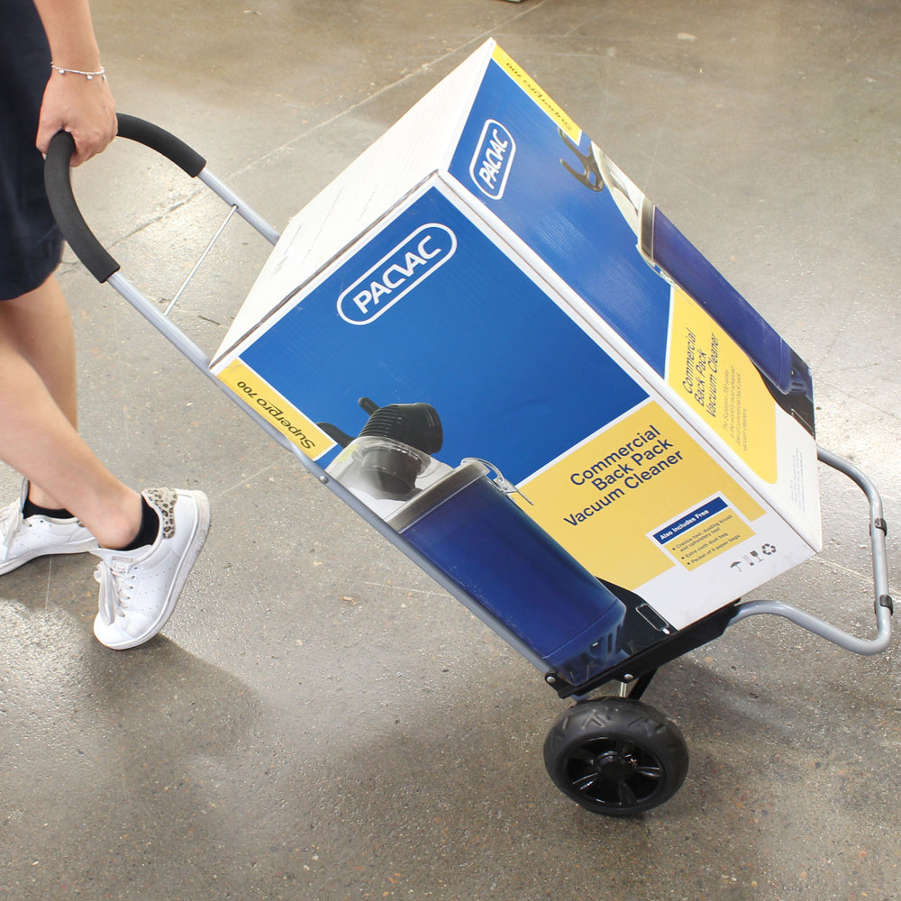Handy Trolley Foldable 99cm/40L Shopping Grocery Bag Cart w/ Seat/Wheels Black — image 6