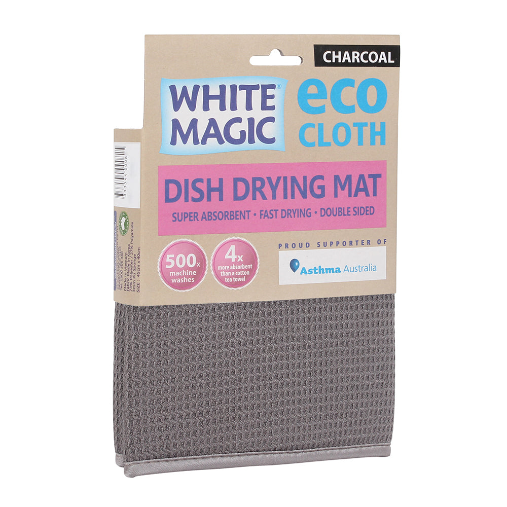 White Magic Eco Cloth Dish/Pot/Glassware Sink Drying Mat/Towel 45x40cm Charcoal — image 4