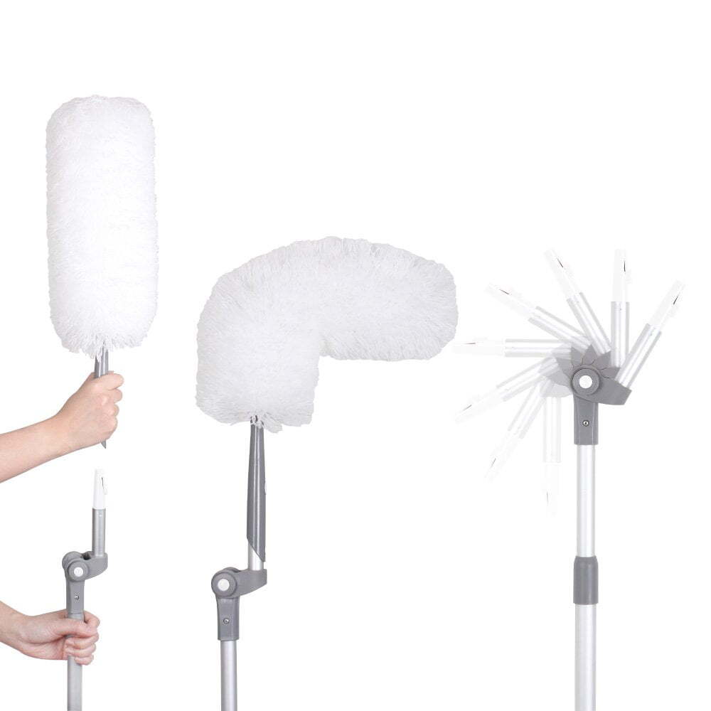 White Magic 170cm Adjustable Handy Duster Home Sweeping Cleaner White — image 3