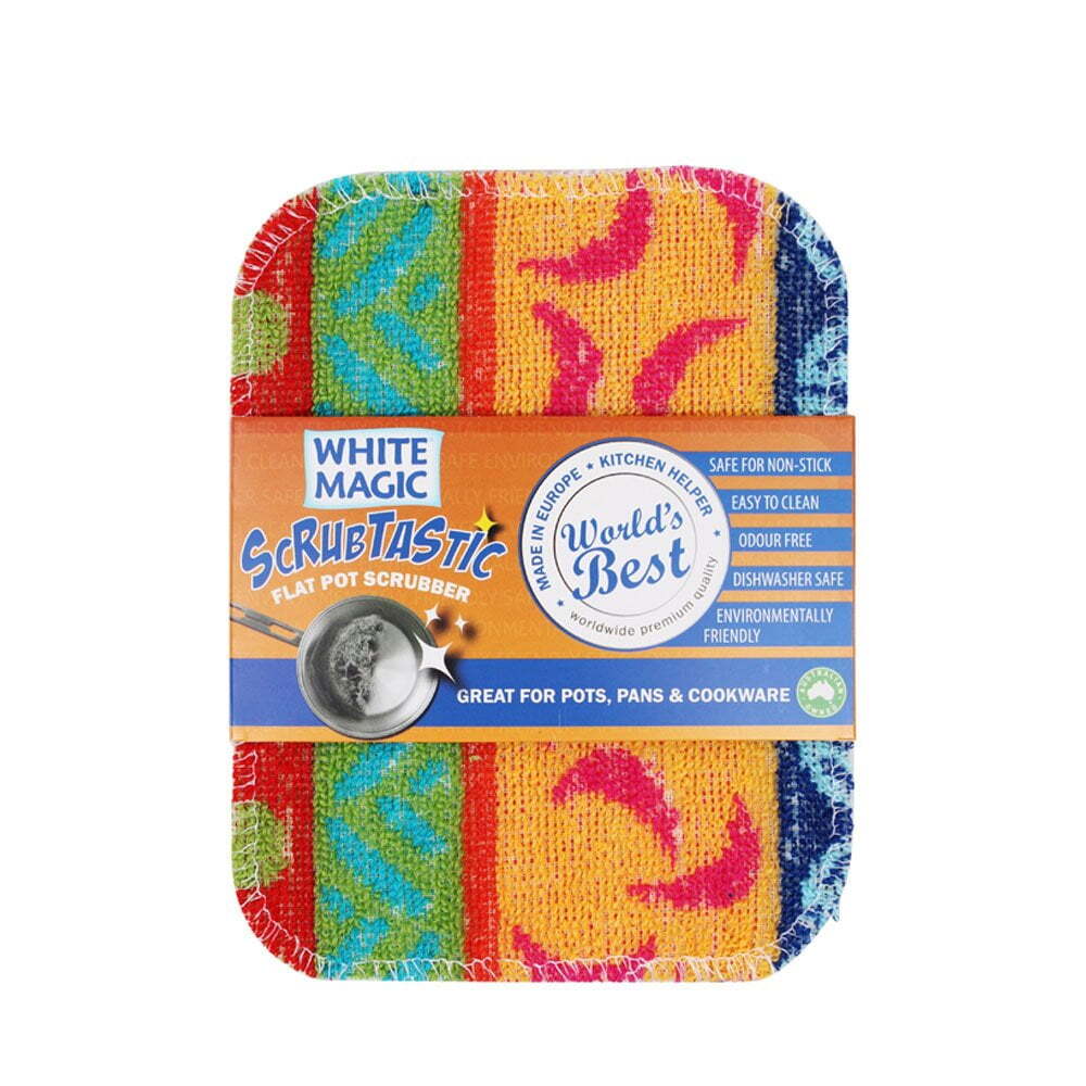 White Magic Scrubtastic 15.9cm Flat Scrubber Cleaner For Non-Stick Pot/Pans (3 Pack) — image 2