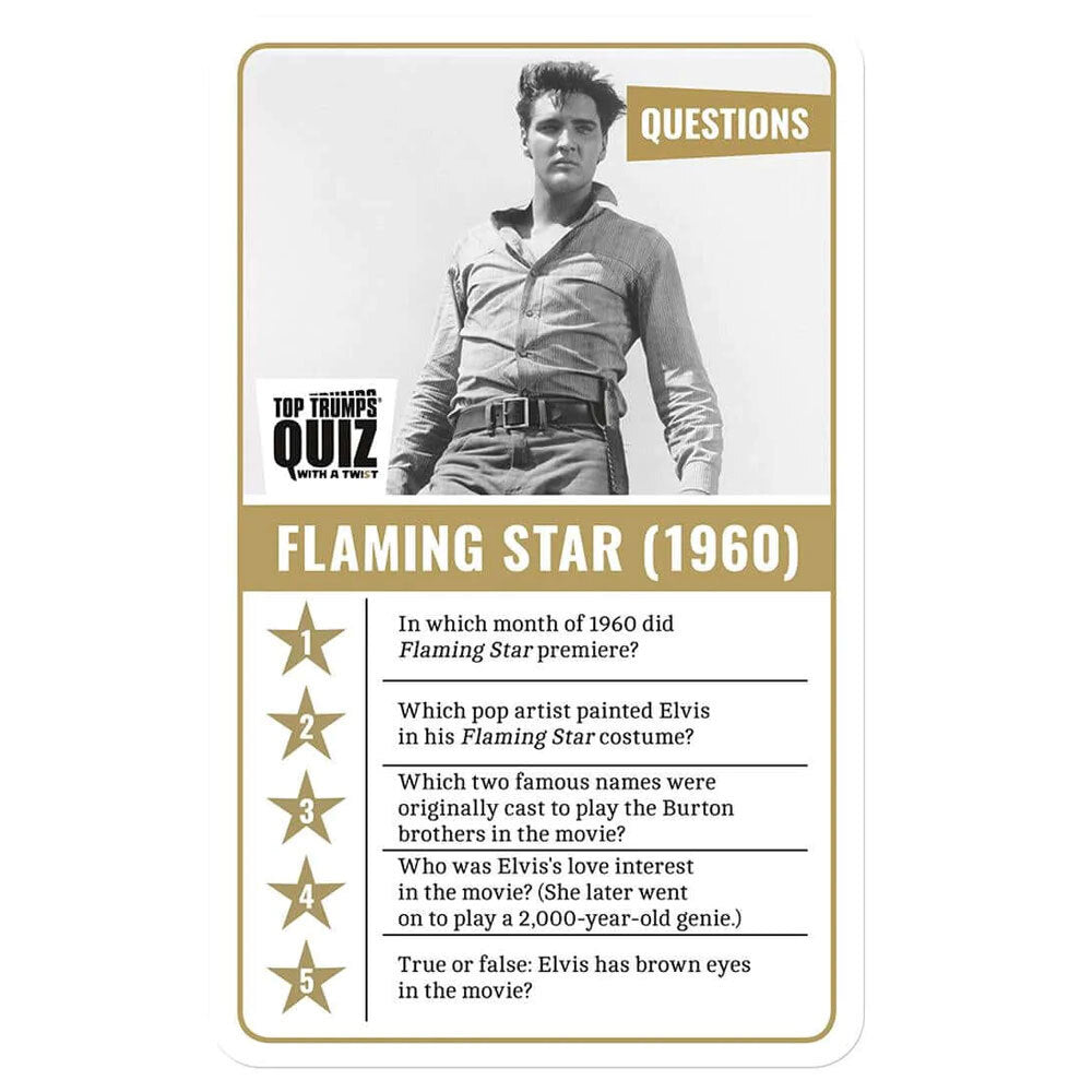 Top Trumps Quiz Set Elvis Presley Portable Playing Card Game/Collection 12+ — image 4