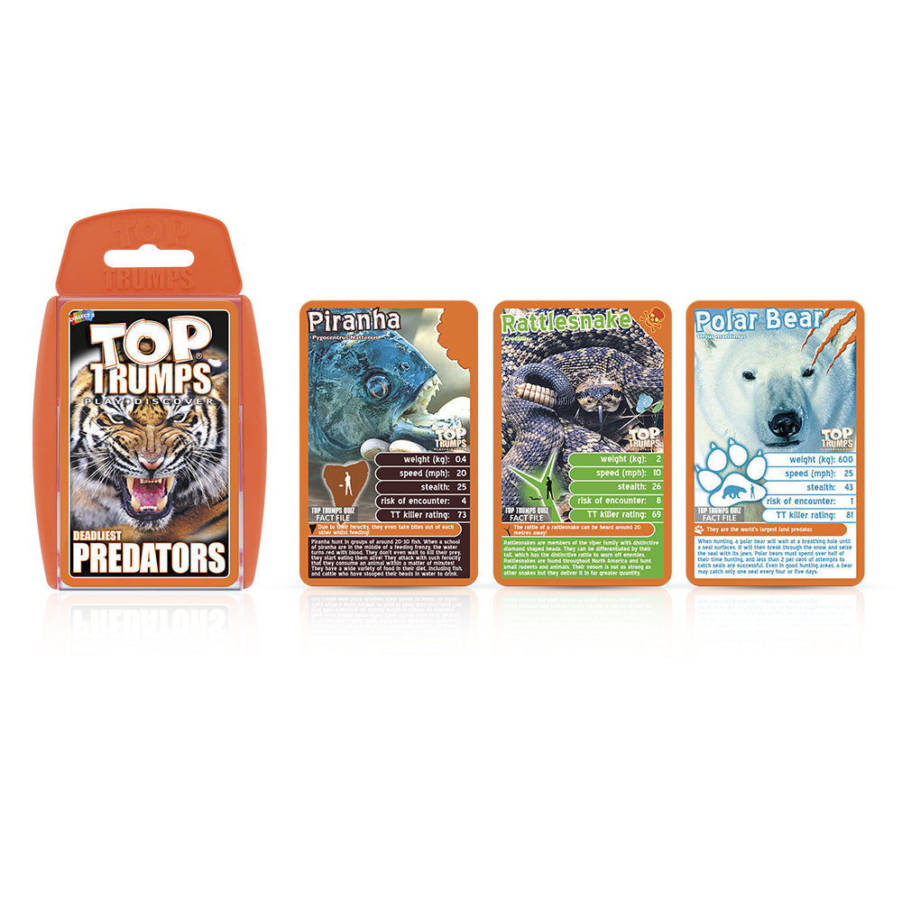 Top Trumps Deadliest Predators 14cm Card Game Kids Toy — image 2