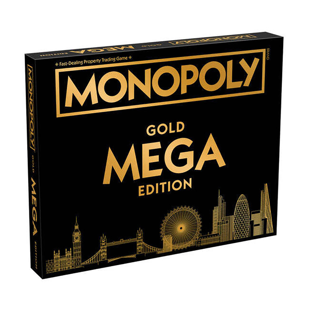 Monopoly Gold Mega Edition Kids Family Party Tabletop Themed Board Game Luxury