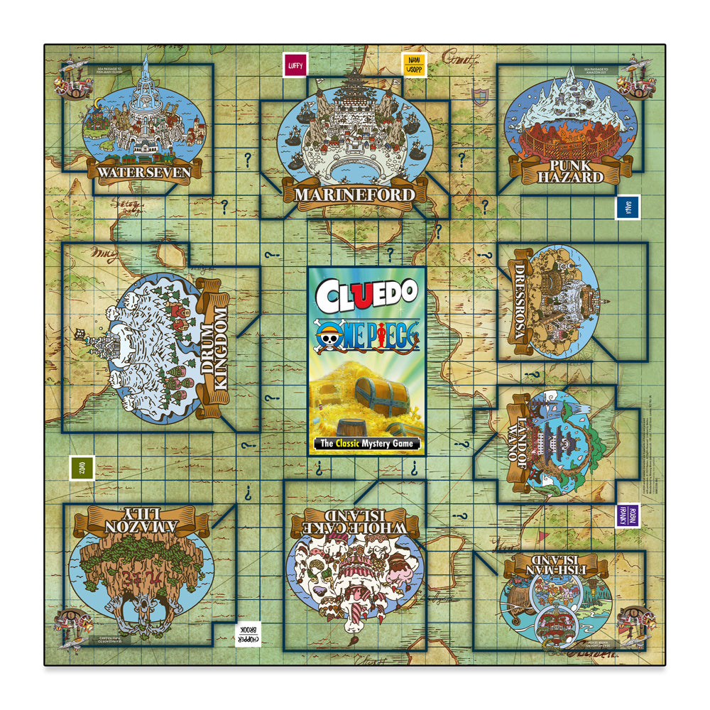 Cluedo One Piece Anime Edition Teens/Family Tabletop Themed Board Game 14y+