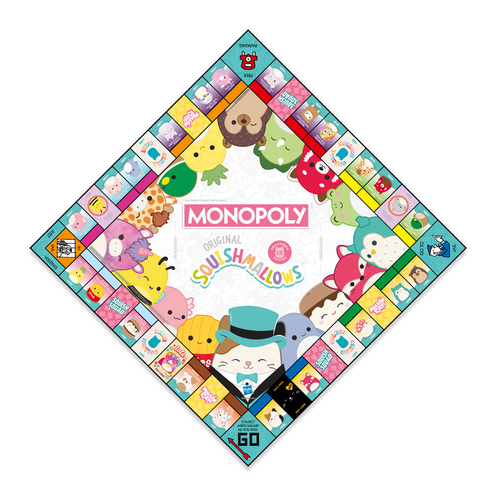 Monopoly Squishmallows Edition Kids/Family Party Tabletop Themed Board Game 8+