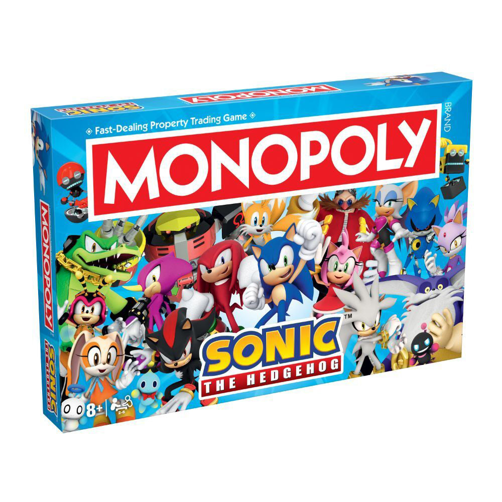 Monopoly Sonic the Hedgehog Family Party Tabletop Interactive Board Game 8+