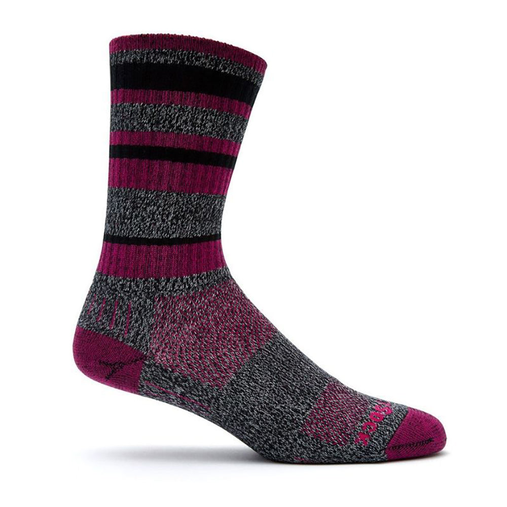 Wrightsock Adventure Crew Black Fuchsia Unisex Socks M AU 4-7.5 Men/6.5-9 Women
