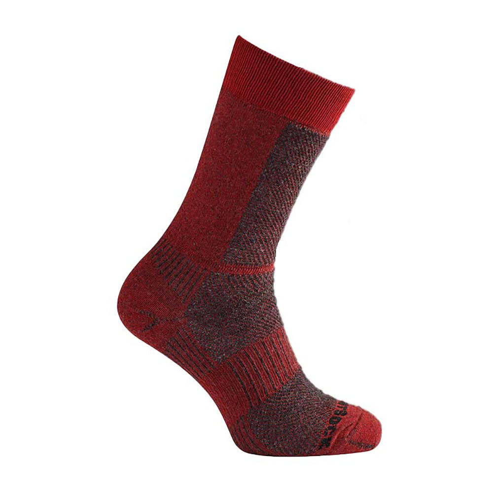 Wrightsock Eco Lt Hike Crew BLK/Red Unisex Socks L AU 8-11.5 Mens/9.5-11 Womens