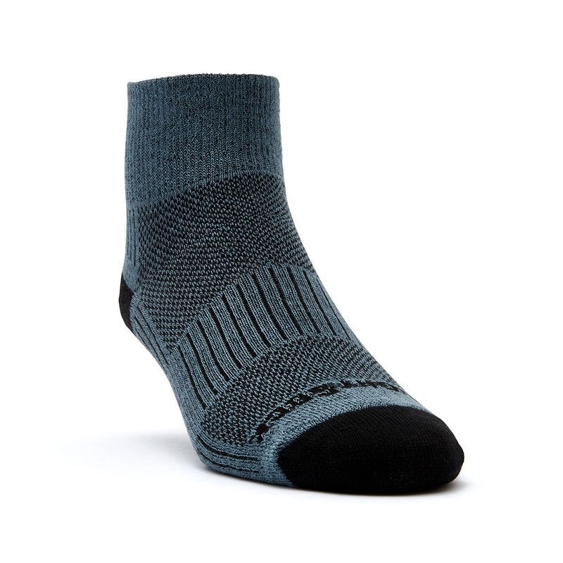 Wrightsock Coolmesh II Quarter Grey/Black Unisex Running Socks XL AU 12+ Mens — image 3