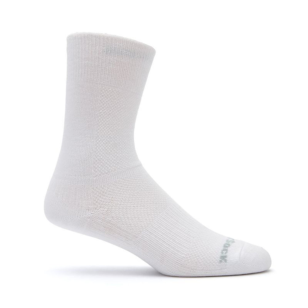 Wrightsock Coolmesh II Crew White Unisex Socks L AU 8-11.5 Mens/9.5-11 Womens