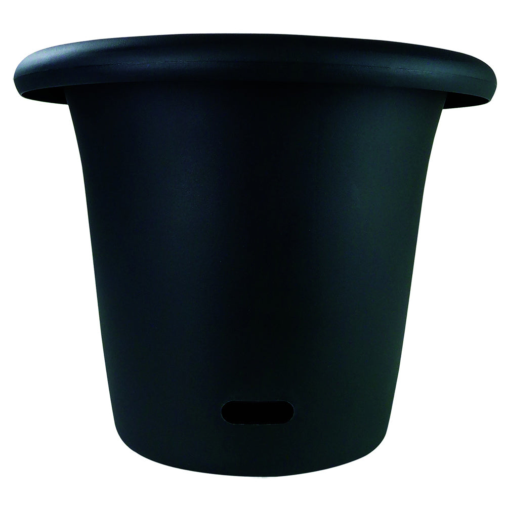 Homeleisure WaterSaver Round Planter Flower/Plant Pot Garden Decor 34cm Charc