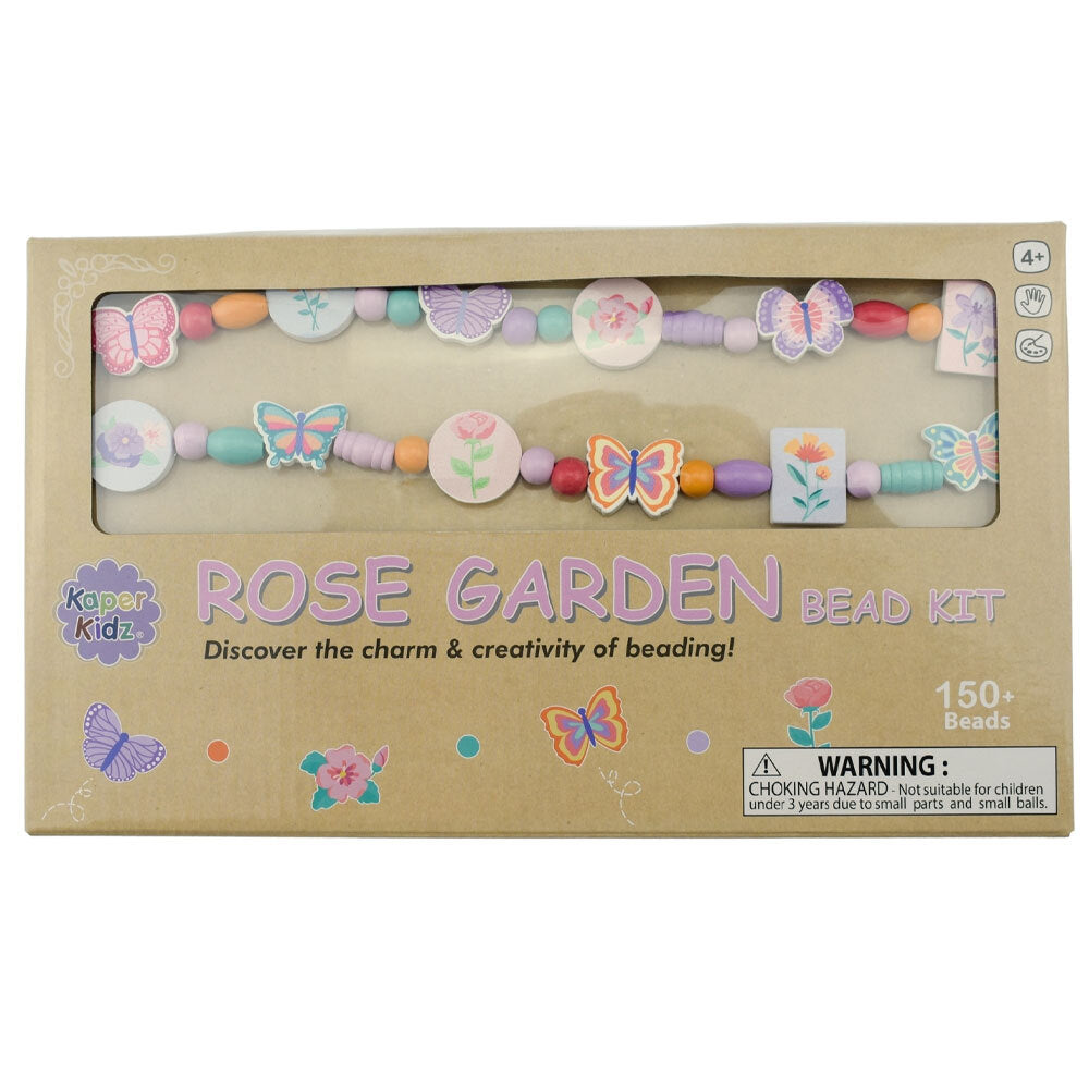 Kaper Kidz Rose Garden Wooden Bead Jewellery Kit Kids/Childrens Toy 4Y+