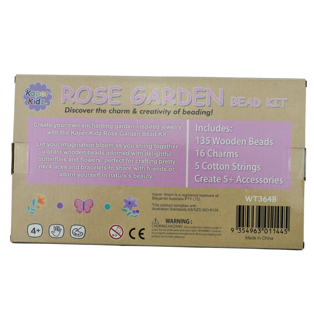 Kaper Kidz Rose Garden Wooden Bead Jewellery Kit Kids/Childrens Toy 4Y+ — image 2