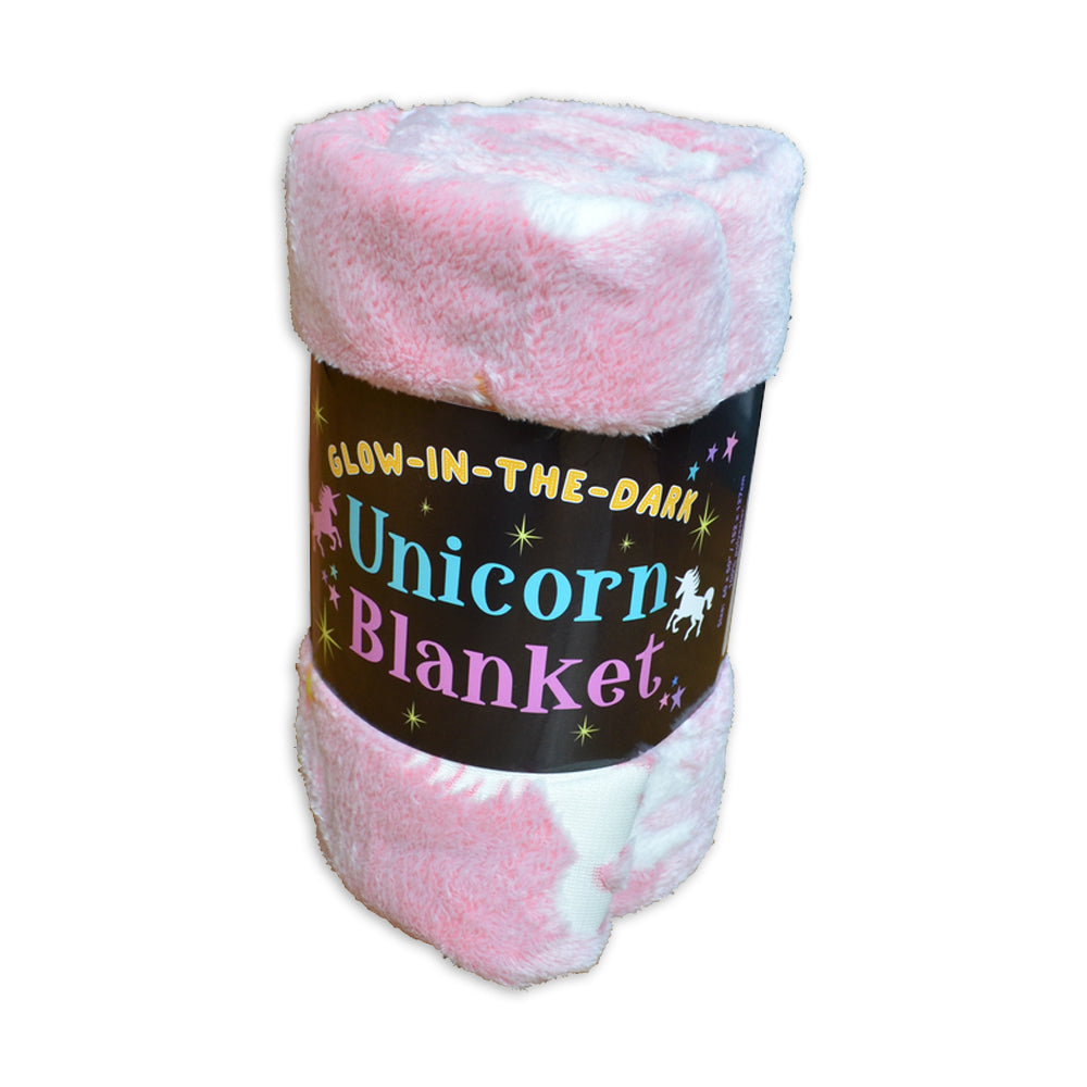 Wonderbox Workshop Glow Throw - Glow In The Dark Unicorn Cotton Blanket 3y+