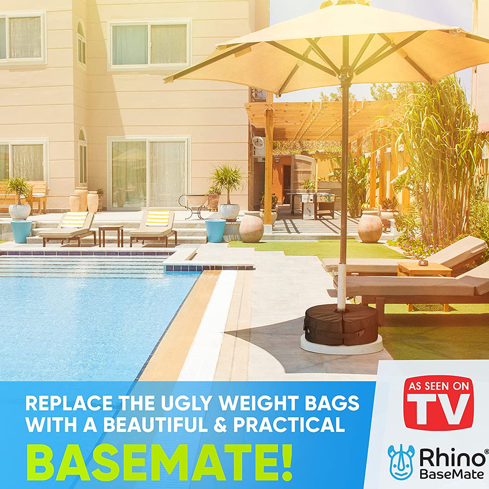 Rhino Basemate Round Outdoor/Patio Offset Cantilever Umbrella Base 18" Black — image 5