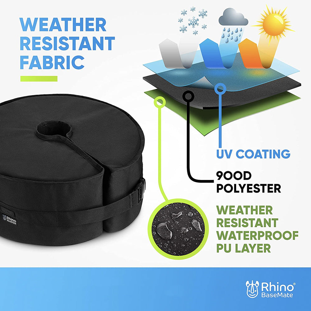 Rhino Basemate Round Outdoor/Patio Offset Cantilever Umbrella Base 18" Black — image 4
