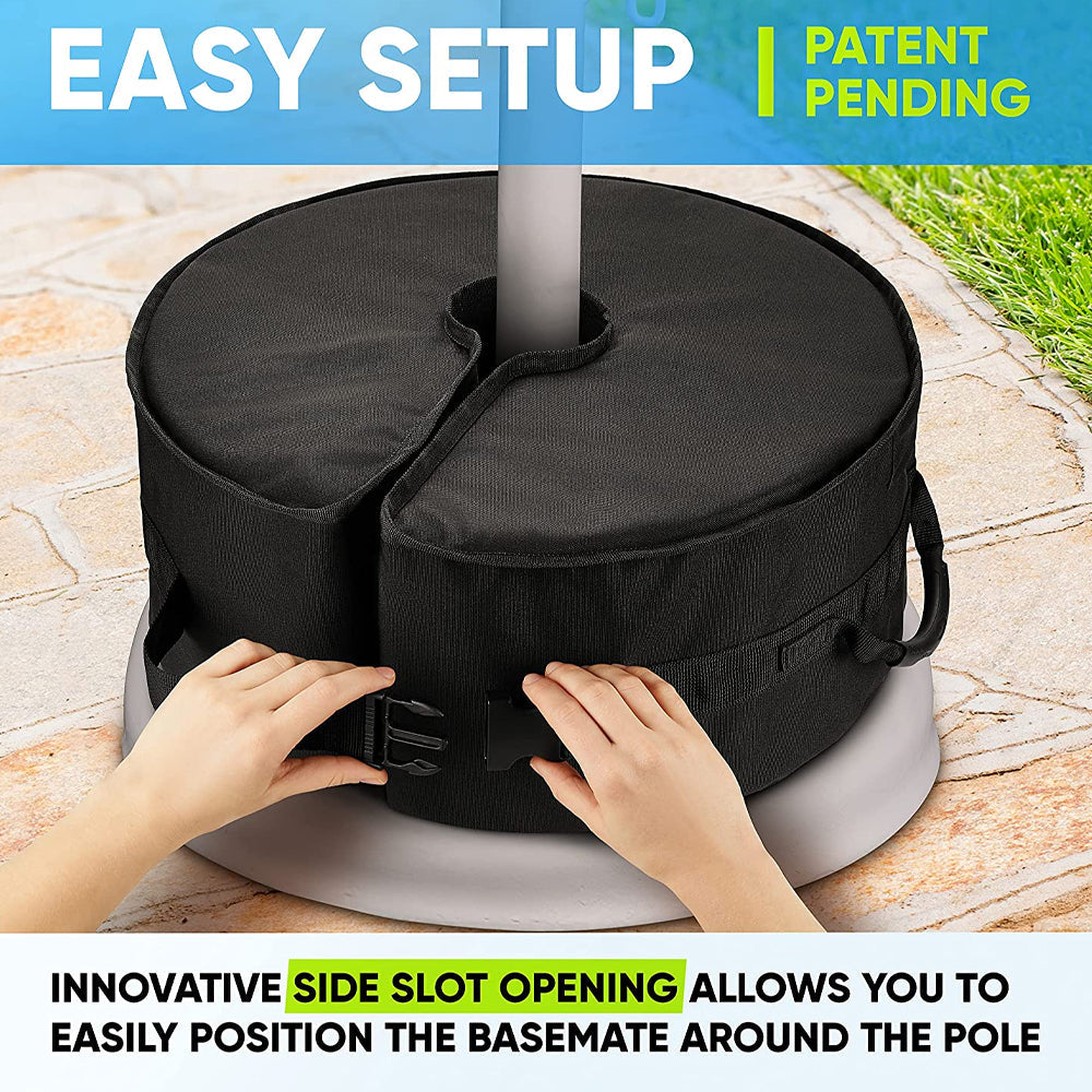 Rhino Basemate Round Outdoor/Patio Offset Cantilever Umbrella Base 18" Black — image 3