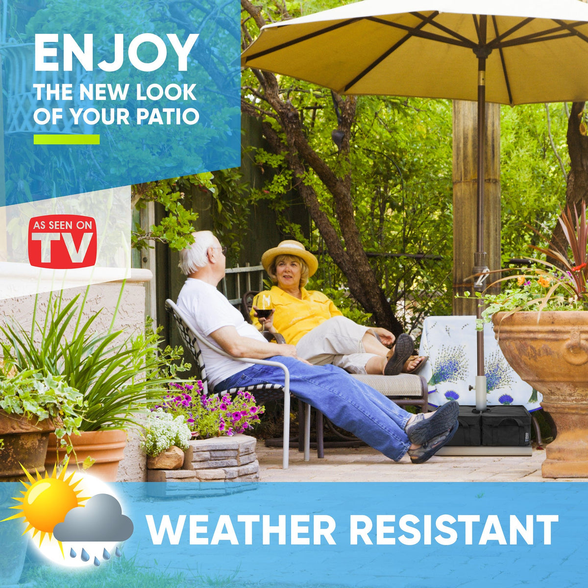 Rhino Detachable Square Outdoor Umbrella Base Weight 900D Rip Stop 18" - Black — image 9