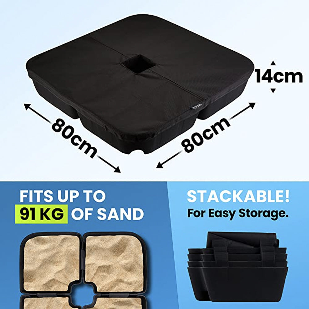 Rhino EVA Stand Base Weight Square Holder For 90kg Cantilever Umbrella Black — image 2