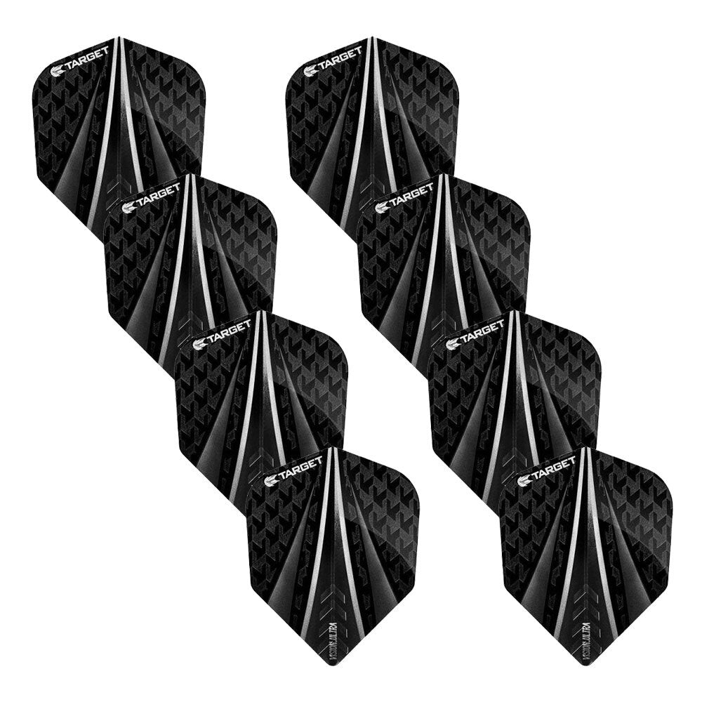 Target Vision Ultra Dart 3-Flights Standard Tail/Wing Accessory Set Black (24 Pieces)