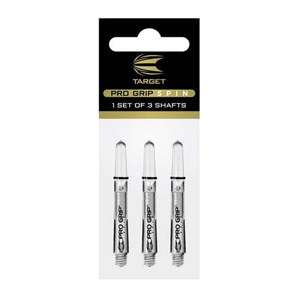 Target Pro Grip Spin Shaft Dart Stem Throw Game Accessory Medium Set Clear (3 Pieces)