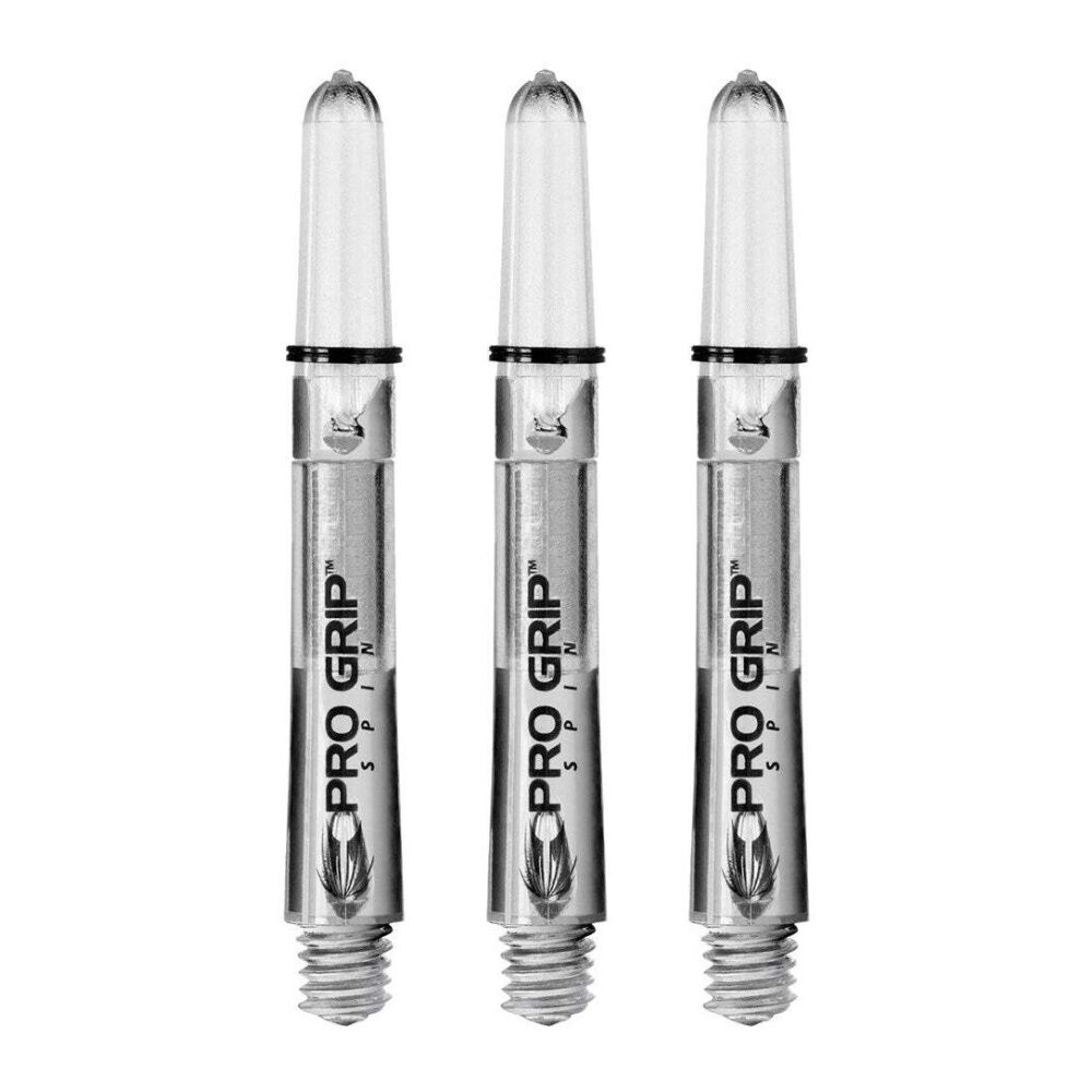 Target Pro Grip Spin Shaft Dart Flight Stem Game Accessory Medium Clear (12 Pieces) — image 2