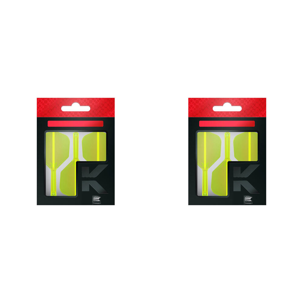 Target K-Flex No 6 Durable Dart Flight & Shaft Medium 33mm Neon Yellow (6 Pieces)