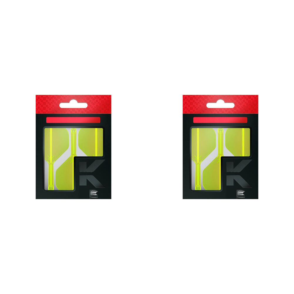 Target K-Flex No 2 Durable Dart Flight & Shaft Short 19mm Neon Yellow (6 Pieces)