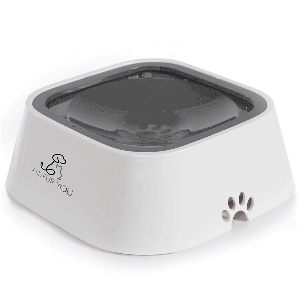 All Fur You Anti Splash Pet Dog/Cat Water Bowl/Feeder Anti Spill Drinking — Grey