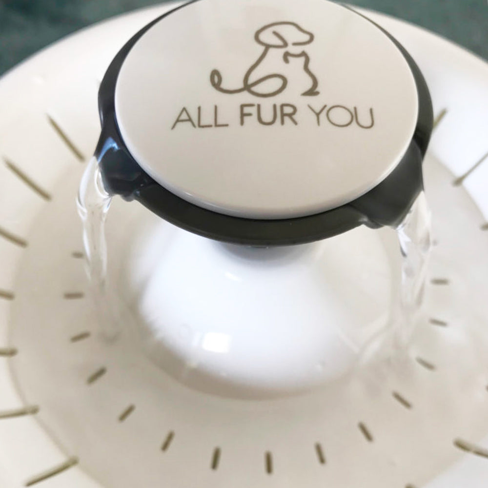 All Fur You Whisper Pet Cat/Dog Water Drinking Fountain Water Dispenser White — image 2