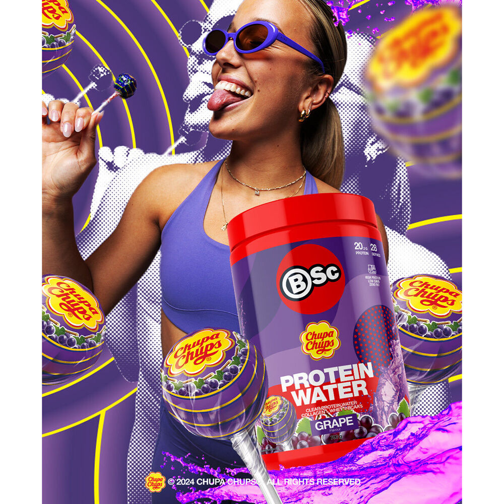BSc 350g Grape x Chupa Chups Protein Water Drink Mix Post Workout 14 Serves — image 2