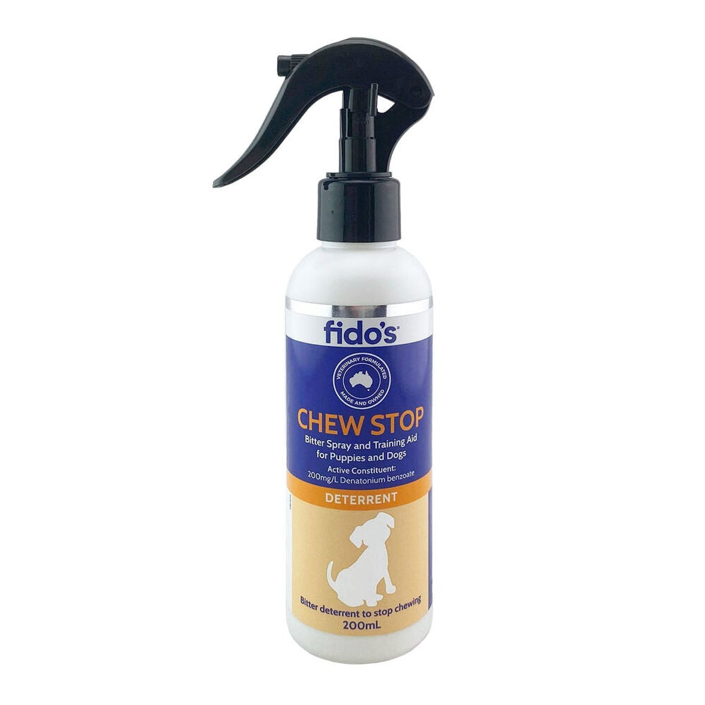 Fidos Dog Deterrent Behaviour Training Aid Chew Stop Spray — 200ml