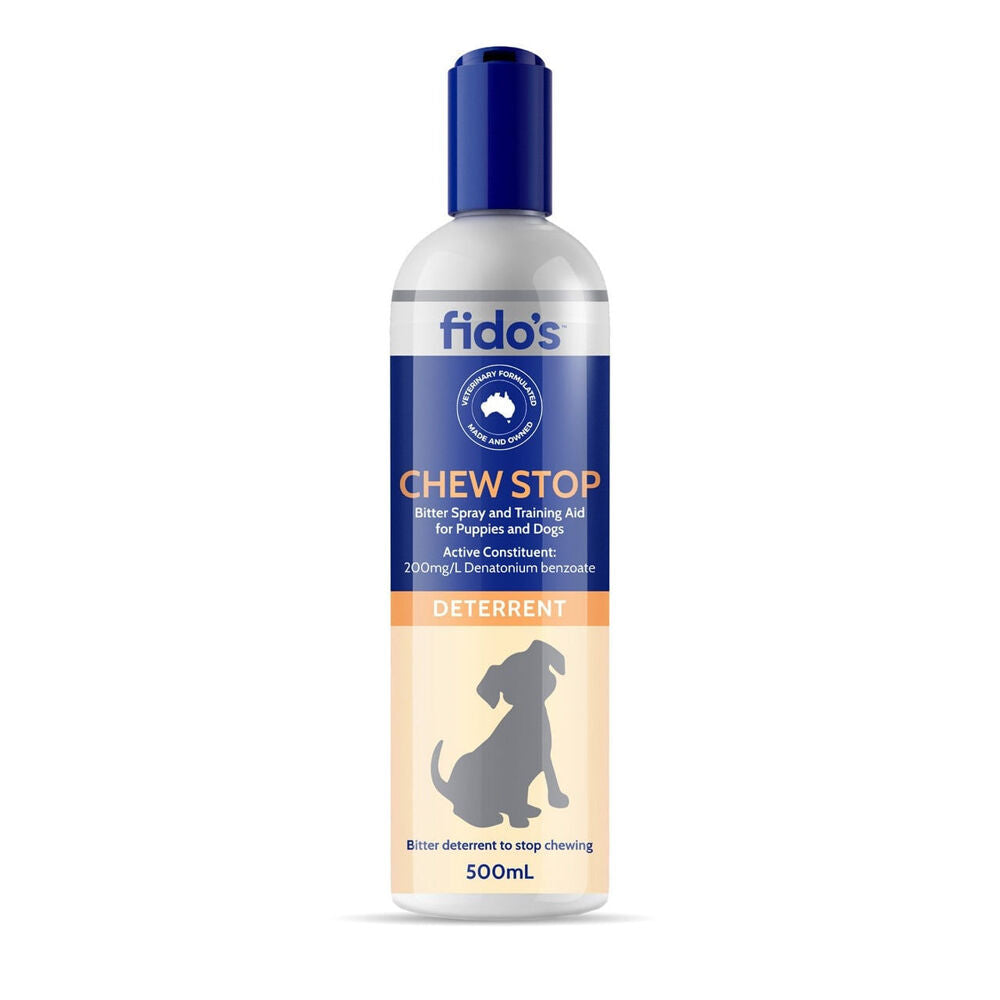 Fidos Dog Deterrent Behaviour Training Aid Chew Stop Spray — 500ml