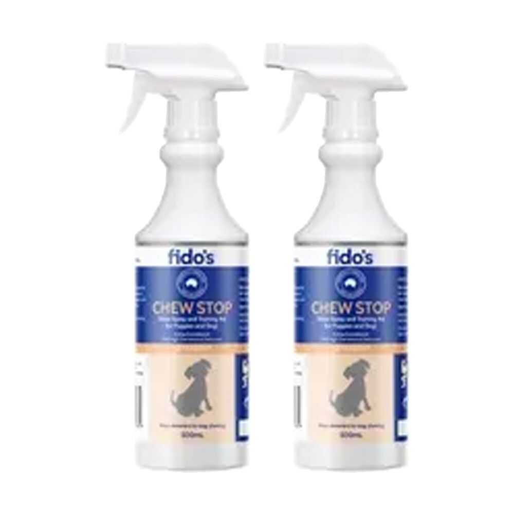 Fidos Dog Deterrent Behaviour Training Aid Chew Stop Spray 500ml (2 Pack)