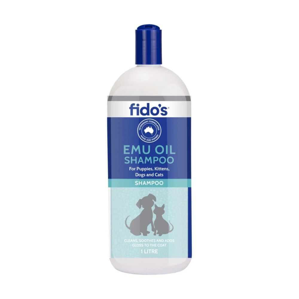 Fidos 1L Pet Dog & Cat Grooming Washing Care Shampoo Emu Oil
