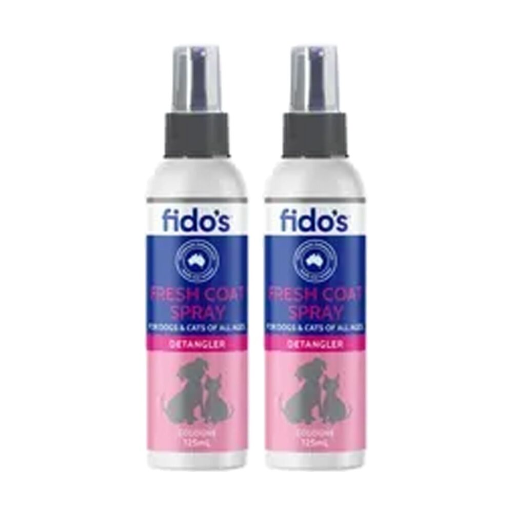 Fidos Fresh Coat Spray Deodorising Bottle Pet Grooming Care 125ml (2 Pack)
