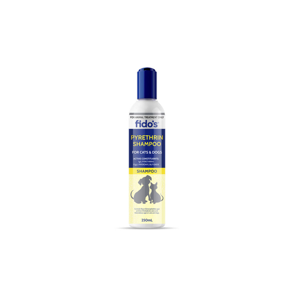 Fidos 250ml Pet Dog & Cat Grooming Washing Care Shampoo Pyrethrin