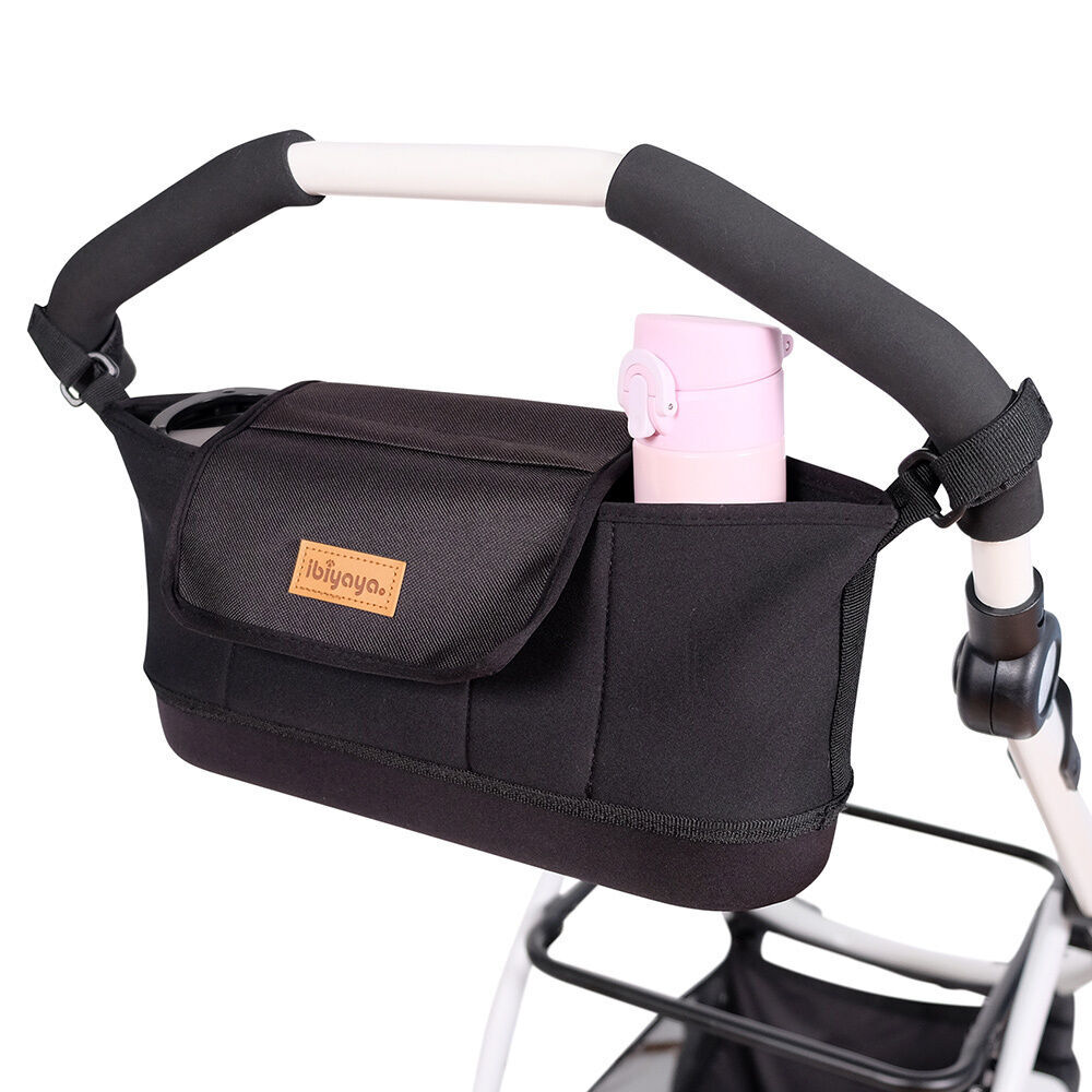 Ibiyaya 36cm Black Pet Pram/Stroller Organiser Pouch/Storage Bag w/Cover — image 2