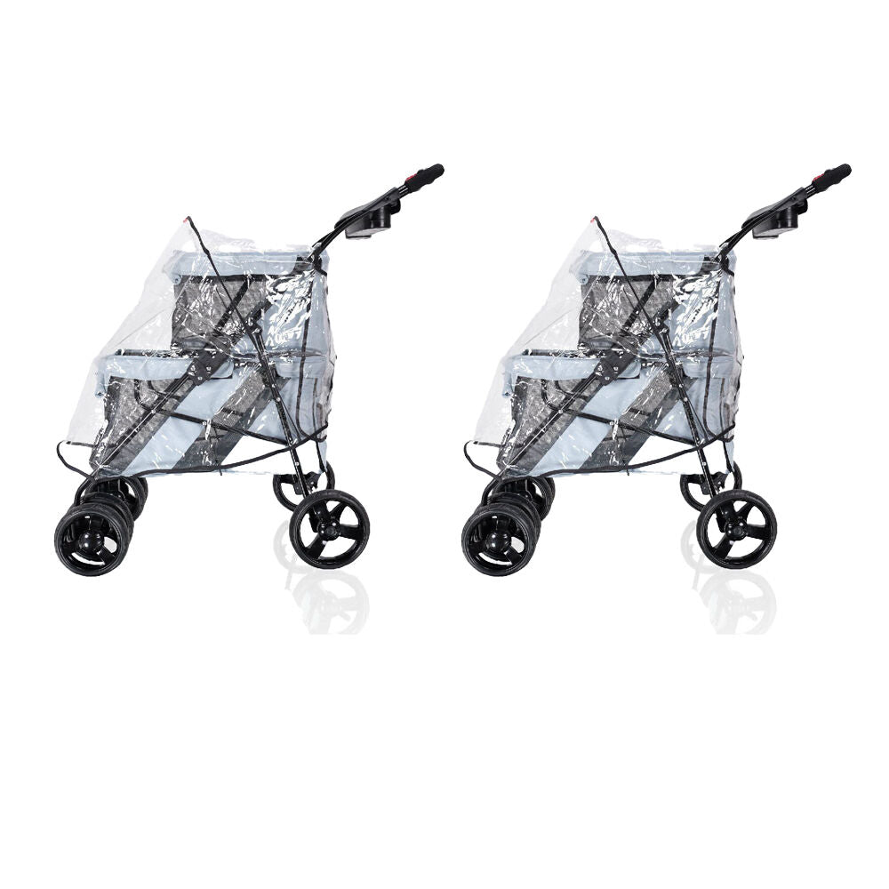 Ibiyaya Universal Waterproof Raincover For Pet Stollers/Prams/Carriers (2 Pack)