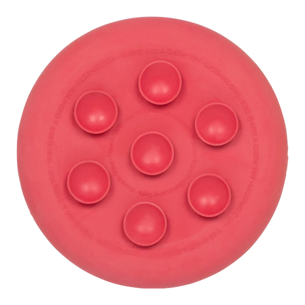 Lickimat 18cm UFO Pet Dog/Cat Slow Feeding Suction Food Rubber Bowl/Plate Pink — image 3