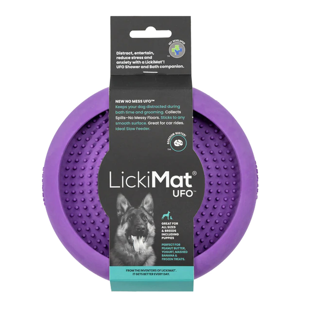 Lickimat Pet Dog UFO Feeder Purple