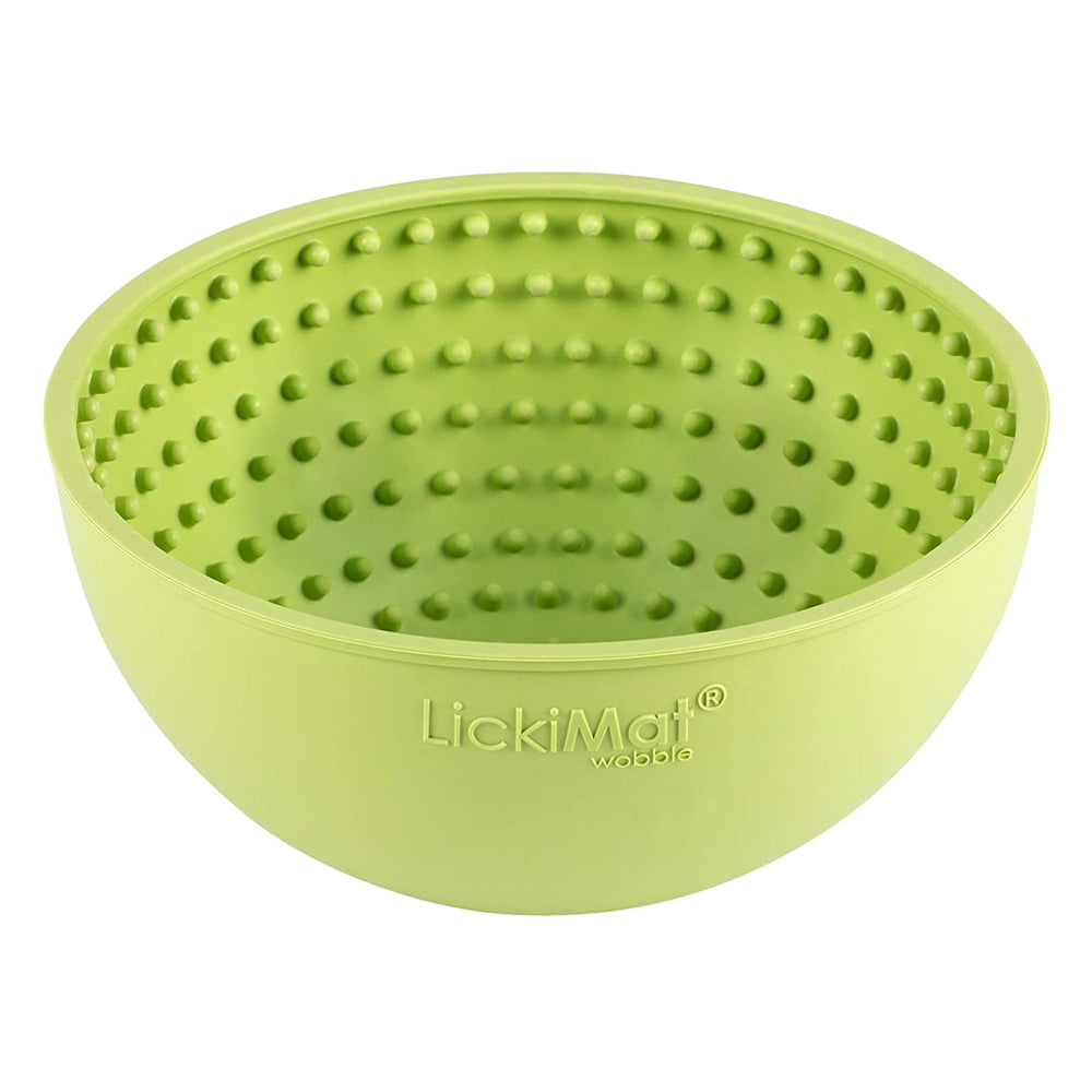 Lickimat 15.5cm Wobble Dog Rubber Bowl Pet Dog Treat Feeding/Feeder Toy — Green