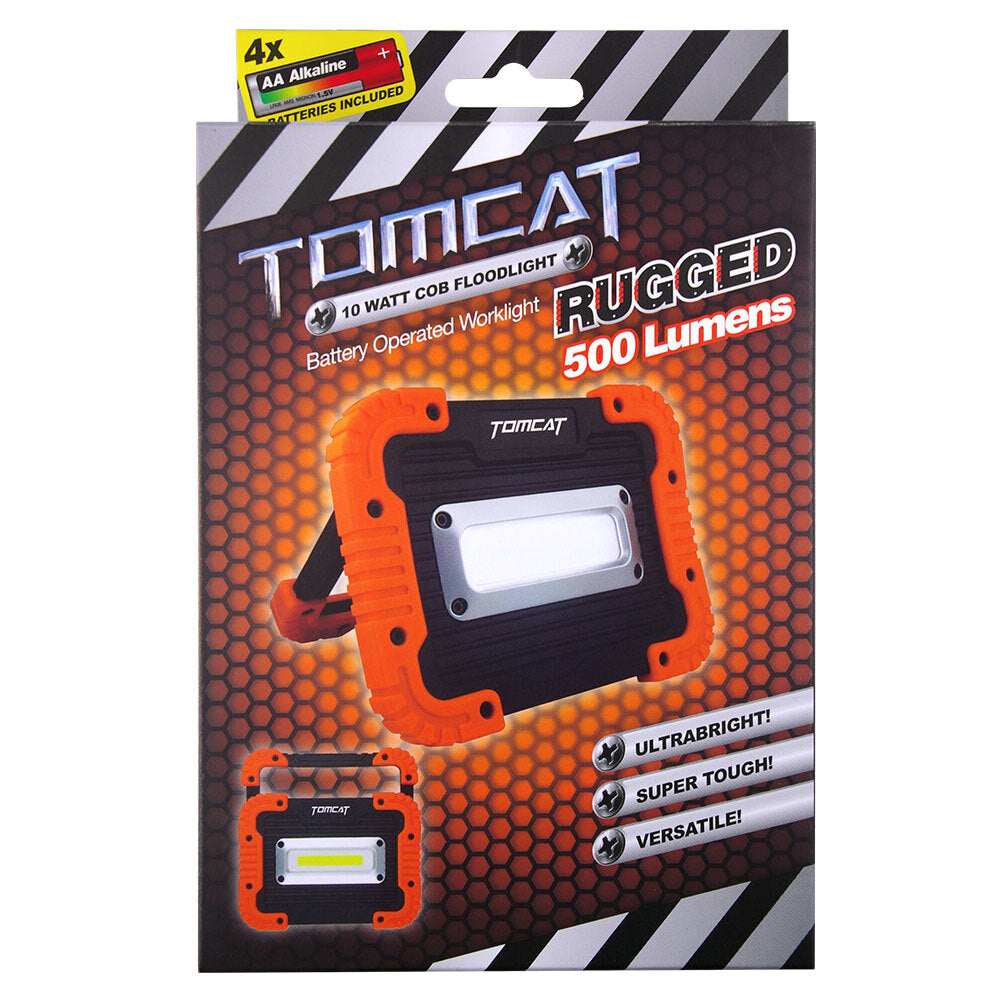Tomcat 10W Rugged COB Floodlight/Worklight 500 Lumens Flood Light w/AA Batteries — image 2