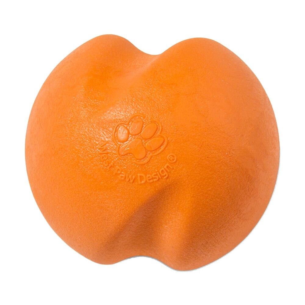 West Paw Tangerine Jive Pet Dog Ball Throwing Soft Chew Toy — Small