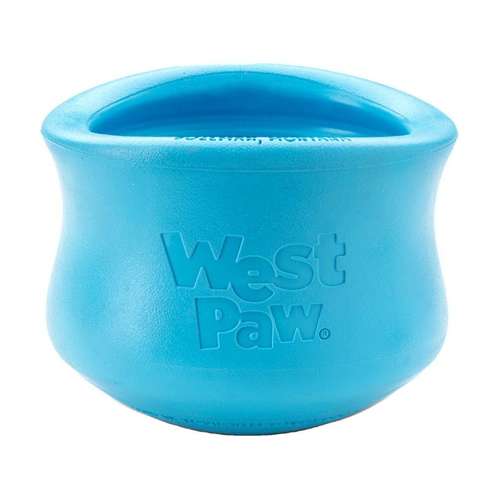 West Paw Toppl Pet Dog Treat Dispenser Feeding Accessory Aqua Blue