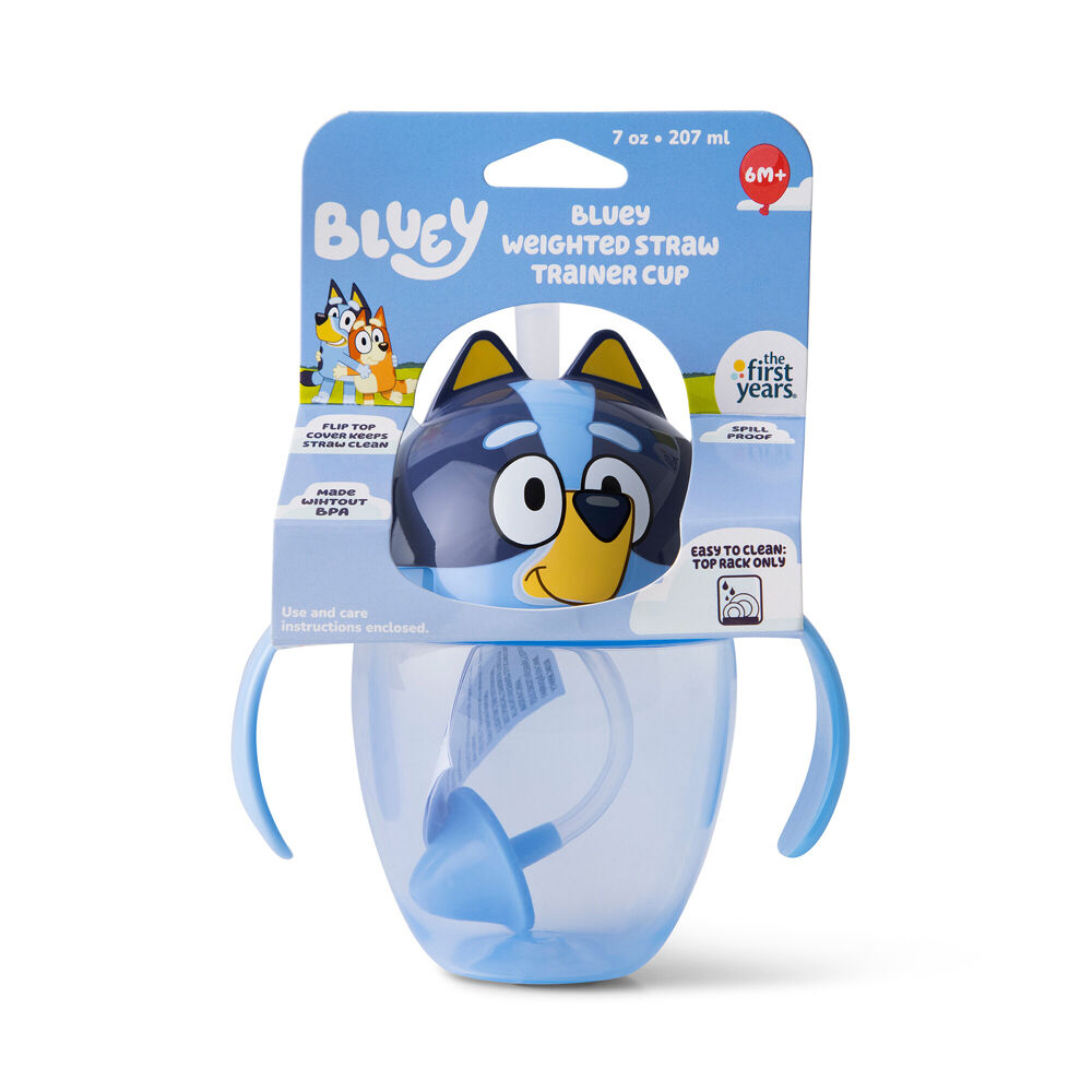 The First Years 207ml 6 Months+ Bluey Weighted Straw Trainer/Sippy Cup
