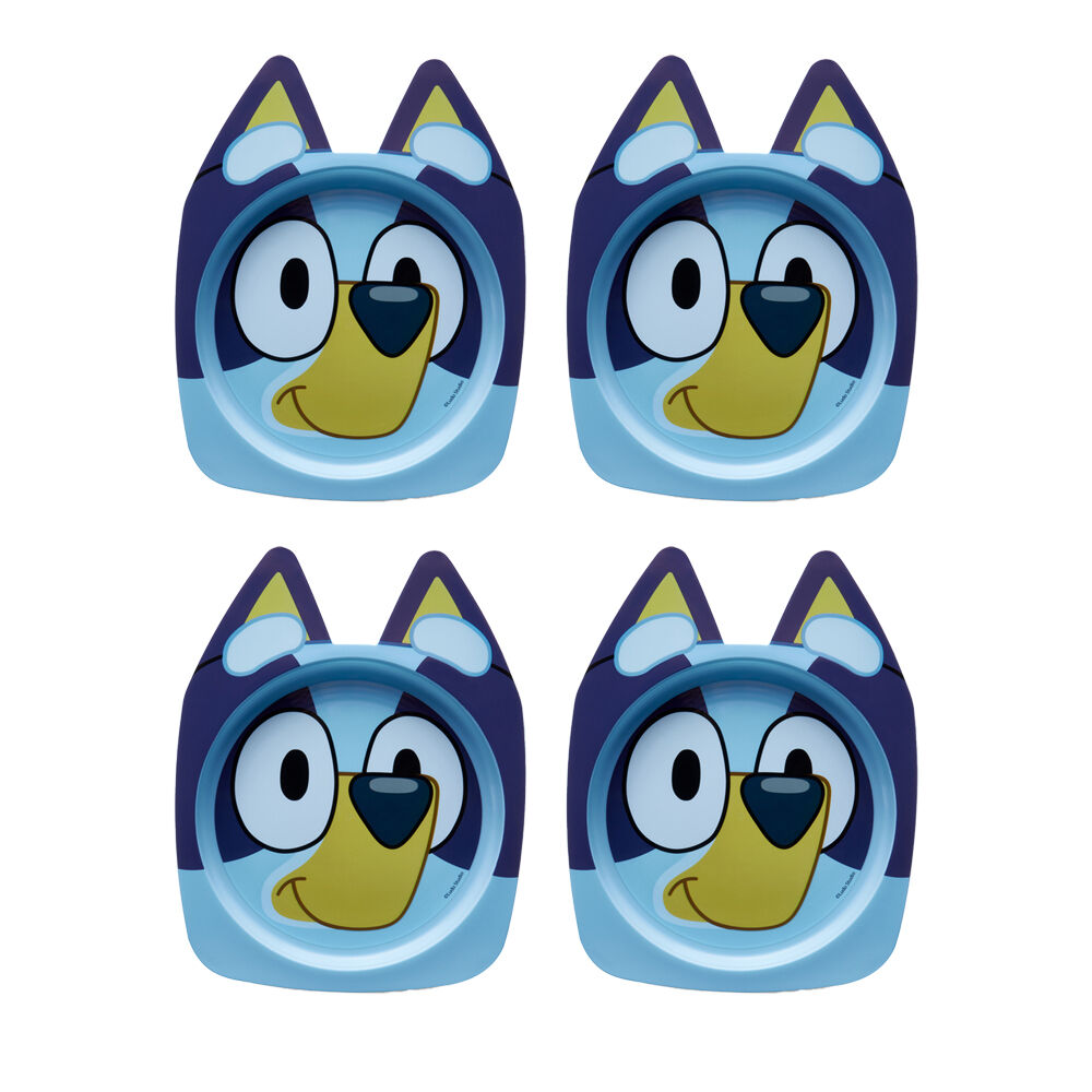 The First Years Bluey Character Children's Plate with Suction Base 6m+ (4 Pack)