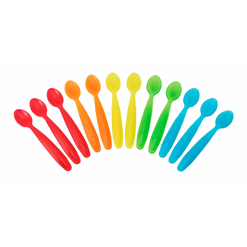 The First Years Take & Toss Baby/Infant Cuttlery Easy Grip Spoons 4m+ (12 Pieces)